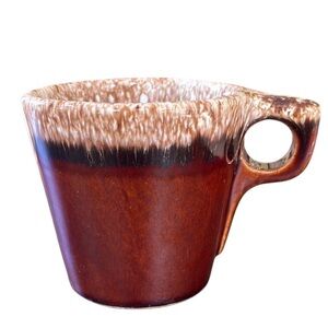 Hull Oven Proof Brown Drip Mug Vintage
